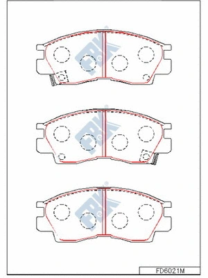 Brake Pad Set, disc brake (FD6021M)