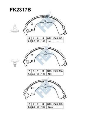 Brake Shoe Set (FK2317B)
