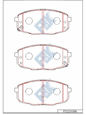 Brake Pad Set, disc brake (FD22006M)