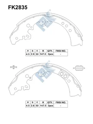 Brake Shoe Set (FK2835)