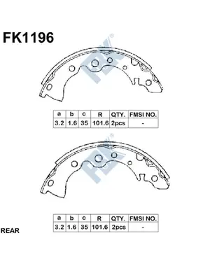Brake Shoe Set (FK1196)