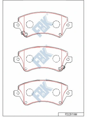 Brake Pad Set, disc brake (FD2819M)