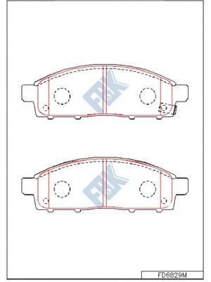 Brake Pad Set, disc brake (FD6829M)