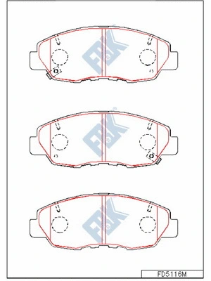 Brake Pad Set, disc brake (FD5116M)