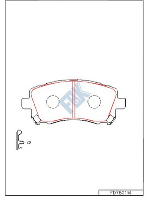 Brake Pad Set, disc brake (FD7801M)