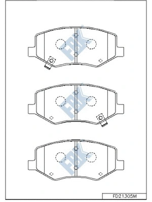 Brake Pad Set, disc brake (FD21305M)