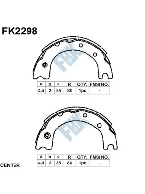 Brake Shoe Set (FK2298)