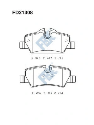 Brake Pad Set, disc brake (FD21308)