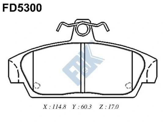 Brake Pad Set, disc brake (FD5300)