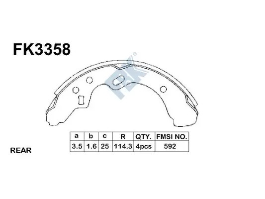 Brake Shoe Set (FK3358)