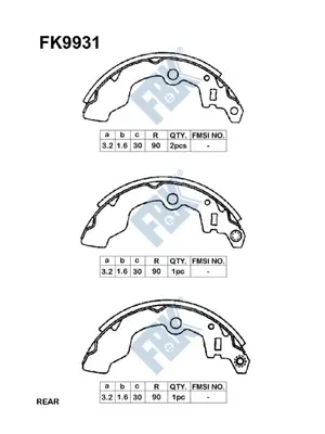 Brake Shoe Set (FK9931)