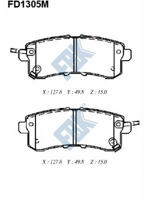 Brake Pad Set, disc brake (FD1305M)