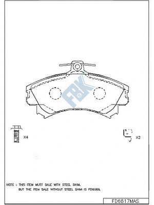 Brake Pad Set, disc brake (FD6817MAS)