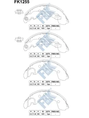 Brake Shoe Set (FK1255)