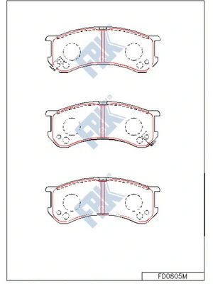 Brake Pad Set, disc brake (FD0805M)
