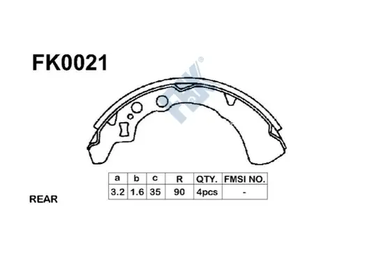 Brake Shoe Set (FK0021)