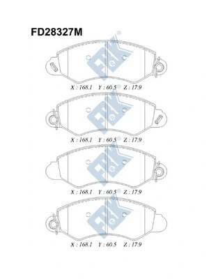 Brake Pad Set, disc brake (FD28327M)