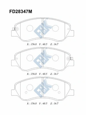 Brake Pad Set, disc brake (FD28347M)