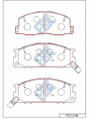 Brake Pad Set, disc brake (FD2134M)