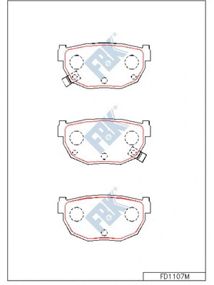 Brake Pad Set, disc brake (FD1107M)