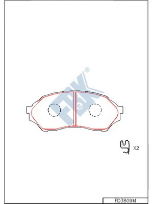 Brake Pad Set, disc brake (FD3809M)