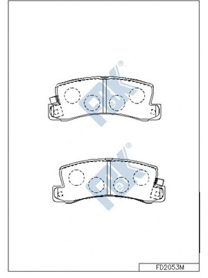 Brake Pad Set, disc brake (FD2053M)