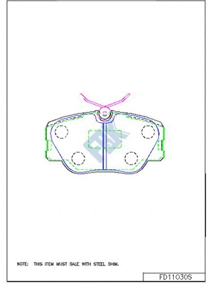 Brake Pad Set, disc brake (FD11030S)
