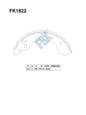 Brake Shoe Set (FK1822)