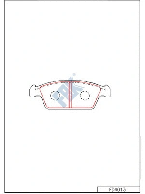 Brake Pad Set, disc brake (FD9013)