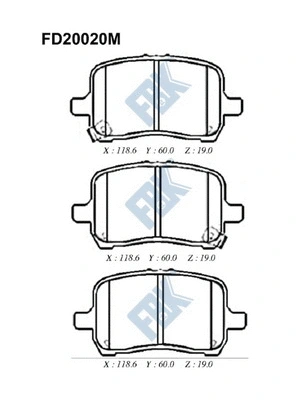 Brake Pad Set, disc brake (FD20020M)