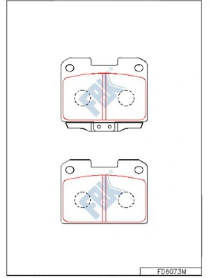 Brake Pad Set, disc brake (FD6073M)