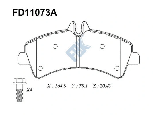 Brake Pad Set, disc brake (FD11073A)