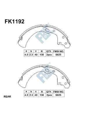 Brake Shoe Set (FK1192)