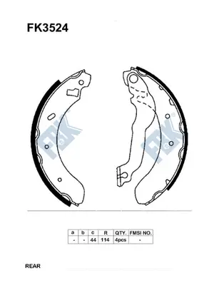 Brake Shoe Set (FK3524)