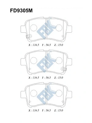 Brake Pad Set, disc brake (FD9305M)