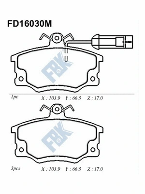 Brake Pad Set, disc brake (FD16030M)