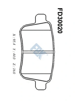 Brake Pad Set, disc brake (FD30020)
