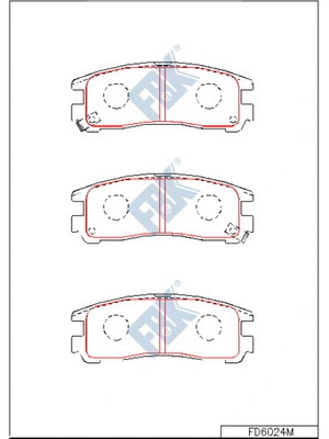 Brake Pad Set, disc brake (FD6024M)