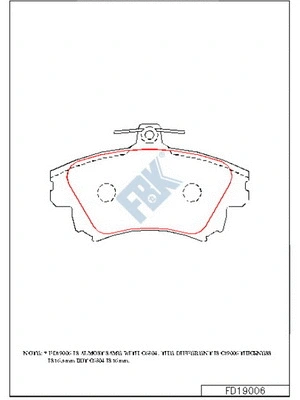 Brake Pad Set, disc brake (FD19006)