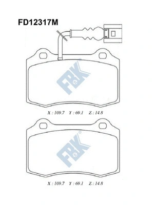 Brake Pad Set, disc brake (FD12317M)