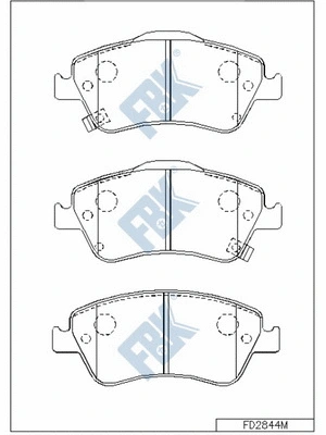 Brake Pad Set, disc brake (FD2844M)