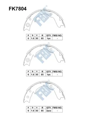 Brake Shoe Set (FK7804)