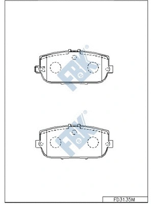 Brake Pad Set, disc brake (FD3135M)