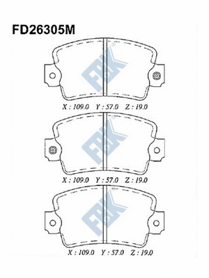 Brake Pad Set, disc brake (FD26305M)