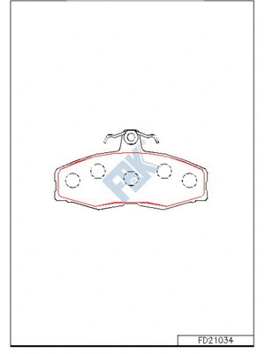 Brake Pad Set, disc brake (FD21034)
