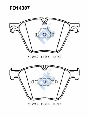 Brake Pad Set, disc brake (FD14307)