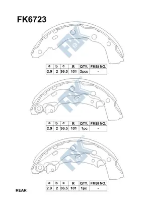Brake Shoe Set (FK6723)