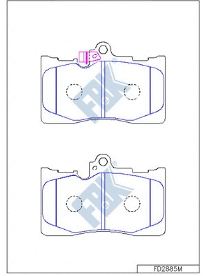Brake Pad Set, disc brake (FD2885M)