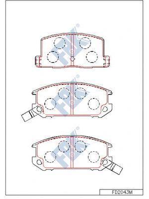 Brake Pad Set, disc brake (FD2043M)