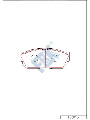 Brake Pad Set, disc brake (FD5013)